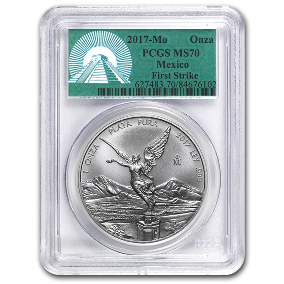 2017 Mexico 1 oz Silver Libertad MS-70 PCGS (FS, Green Label) 2017 Mexico 1 oz Silver Libertad MS-70 PCGS (FS, Green Label)